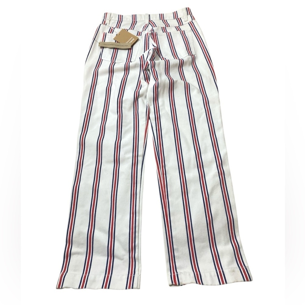 🆕Reformation - The Roper Mid Rise Striped Ankle Jean - Picture 6 of 16